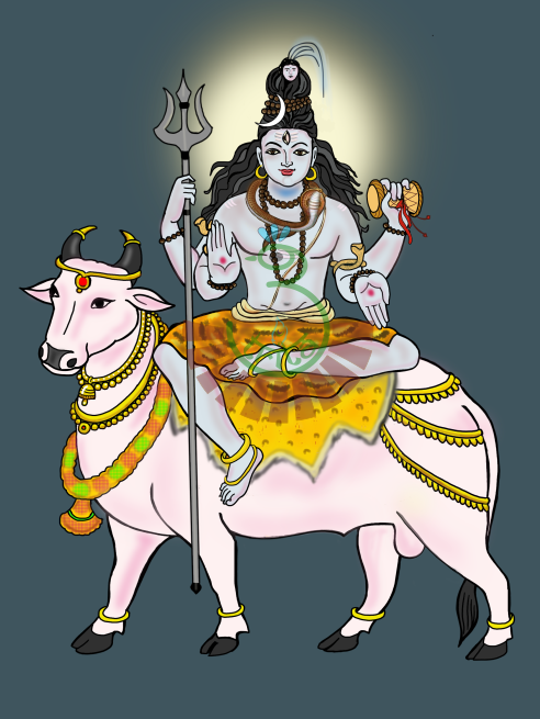 Siva riding Nandi